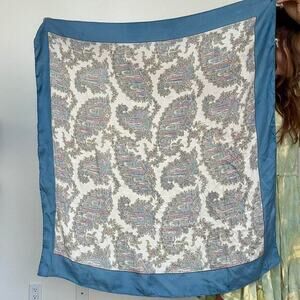 Liberty Vintage blue pattern silk square